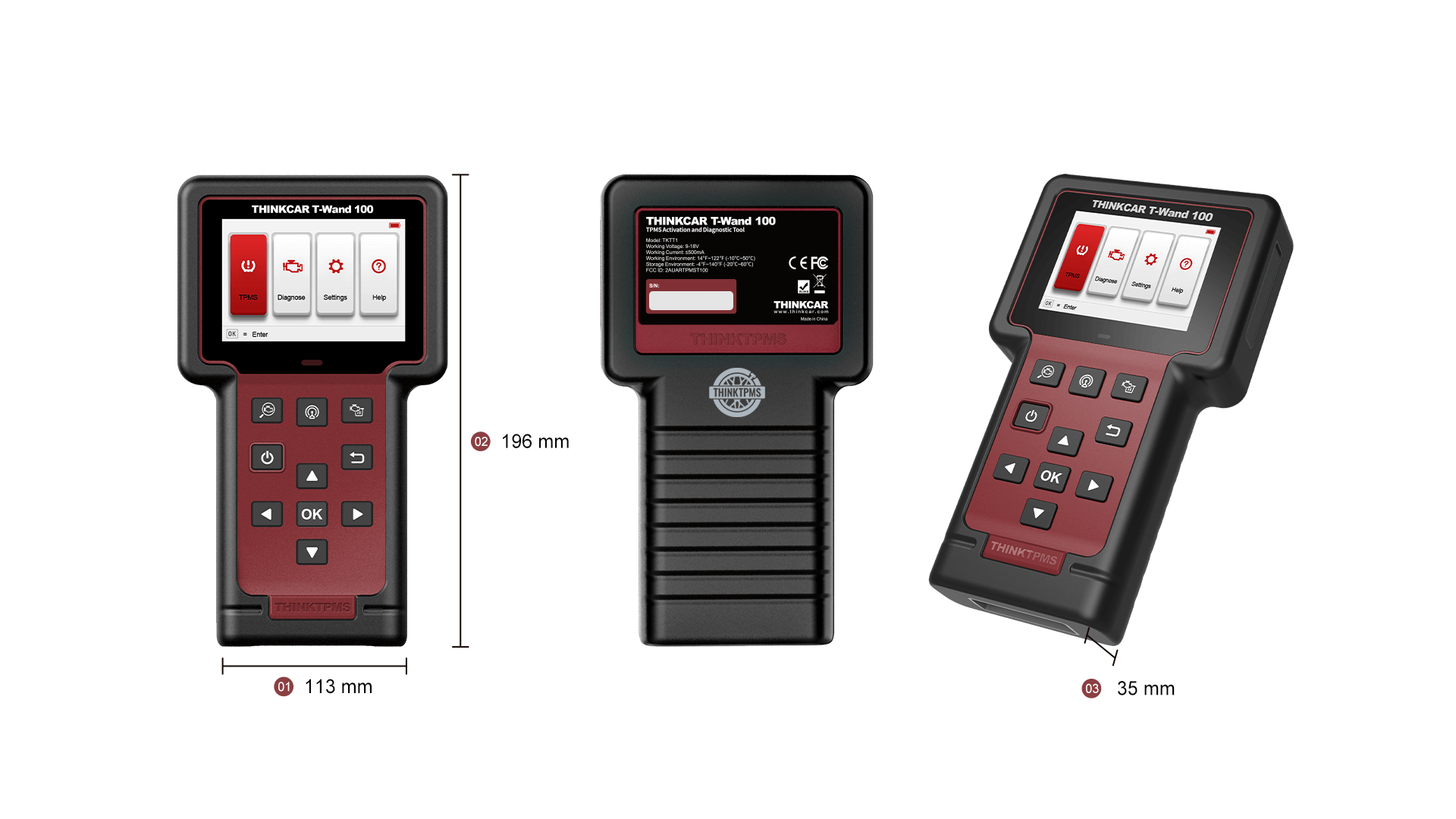 MyCartech - THINKCAR T100 - Spesifikasjoner