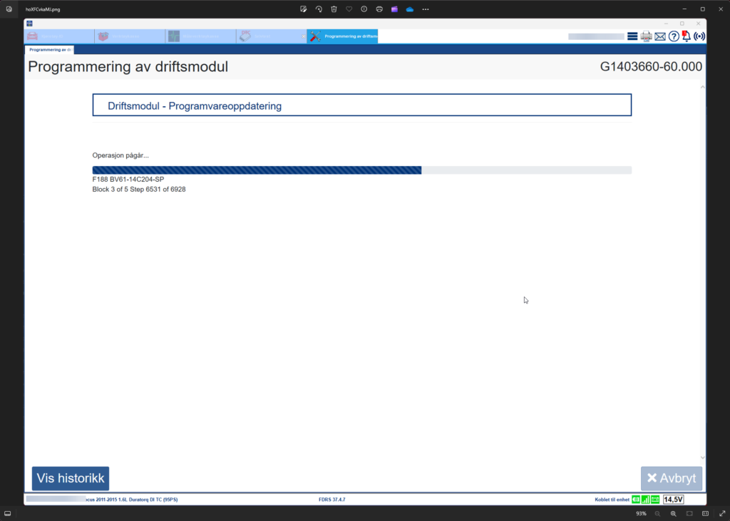 Ford - Oppdatering av motorstyreenhet